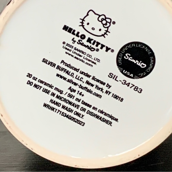 Hello Kitty Cat Burglar 20oz Ceramic Halloween Mug - Polka Dots Ghosts - Picture 9 of 9